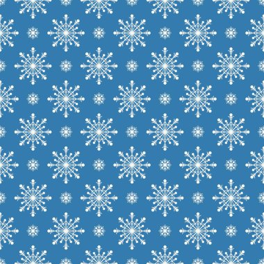 Kumaşlar, ambalaj kağıtları, kıyafet baskıları, çocuklar, Noel hediyeleri ve yeni yıl aksesuarları için kusursuz kar taneleri ve çizgili desenler. Yüksek kaliteli illüstrasyon