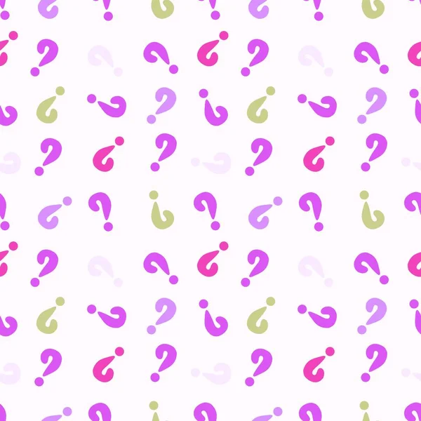 Back School Seamless Question Marks Pattern Kids Clothes Print Accessories — Stock Photo, Image
