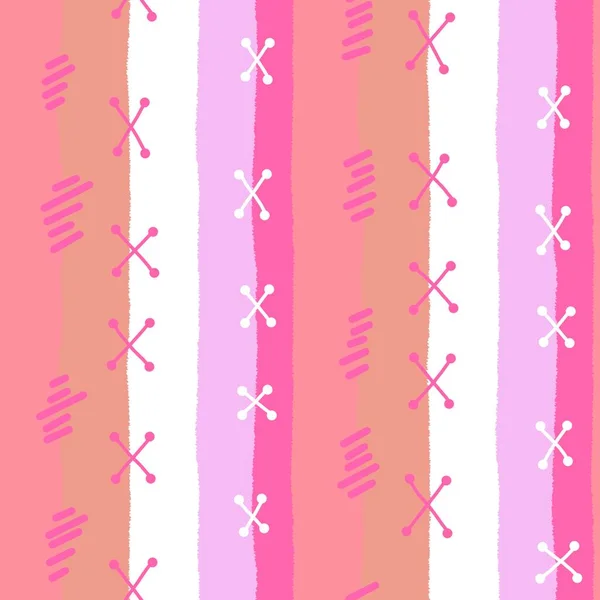 Sewing Patch Stitches Seamless Stripes Pattern Wrapping Paper Clothes Print — 스톡 사진