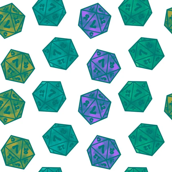 Παιχνίδι Ζάρια Χωρίς Ραφή Γεωμετρικούς Αριθμούς Παιδιά Και Gamers Μοτίβο — Φωτογραφία Αρχείου