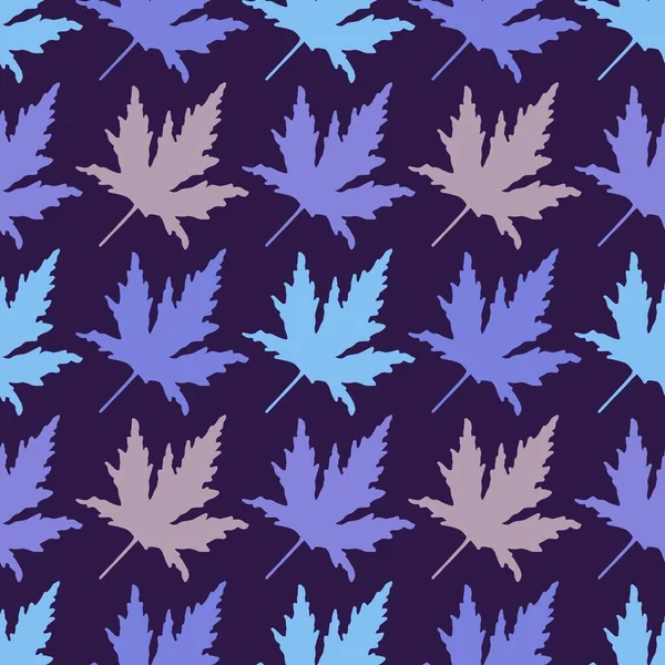 Autumn Cartoon Doodle Seamless Maple Leaves Pattern Wrapping Paper Clothes — Zdjęcie stockowe