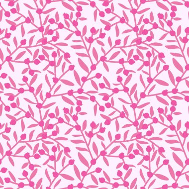 Branches floral seamless berries pattern for wrapping festive paper and kids clothes print and autumn fabrics and winter packaging and summer accessories. High quality illustration