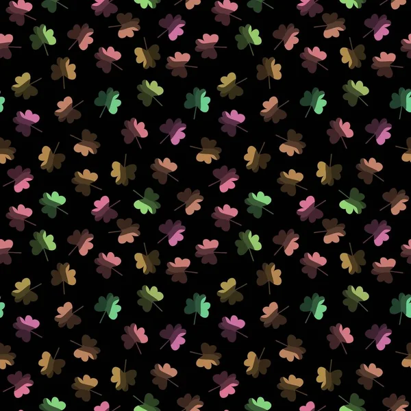 Цветочные Листья Трилистника Бесшовный Святой Патрик День Узор Печати Одежды — стоковое фото