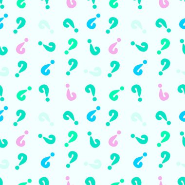 Back to school seamless question marks pattern for kids clothes print and accessories and notebooks and wrapping paper and fabrics. High quality illustration