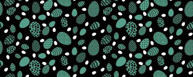 Easter eggs seamless spring pattern for kids clothes print and accessories and notebooks and wrapping paper and fabrics and kitchen. High quality illustration