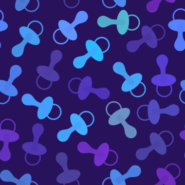Cartoon baby pacifier seamless toys pattern for kids clothes print and wrapping paper and accessories and notebooks and fabrics. High quality illustration
