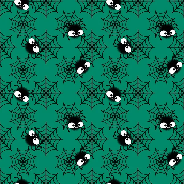 Halloween cartoon seamless web and spider and ghost pattern for wrapping paper and accessories and kids clothes print and notebooks and fabrics and hobbies. High quality illustration