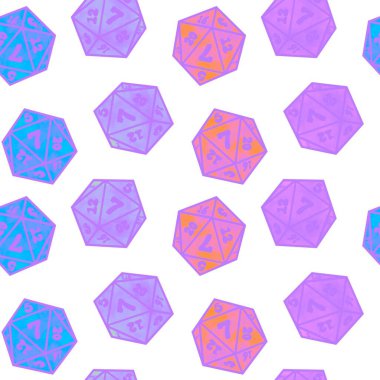Game dice seamless geometric numbers kids and gamers pattern for clothes print and wrapping paper and accessories and notebooks and fabrics. High quality illustration