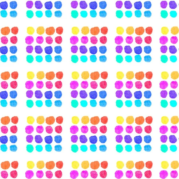 Watercolor polka dots seamless circle geometric pattern for kids clothes print and accessories and fabrics and notebooks and wrapping paper and kitchen textiles. High quality illustration