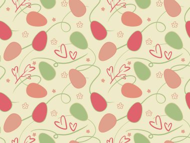 Easter eggs seamless spring pattern for kids clothes print and accessories and notebooks and wrapping paper and fabrics and kitchen. High quality illustration