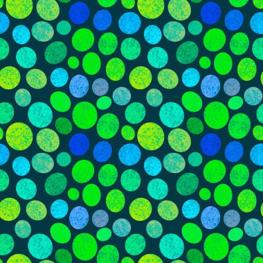 Abstract circle seamless watercolor polka dots pattern for fabrics and wrapping paper and kids clothes print and school accessories and study notebooks and textiles. High quality illustration