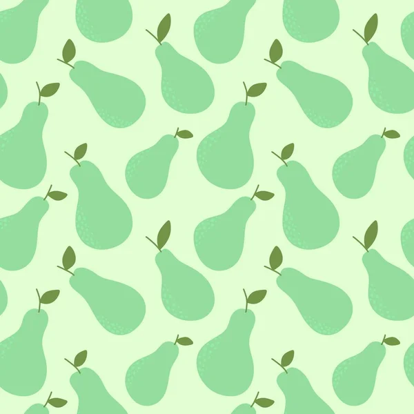 Autumn Harvest Seamless Cartoon Doodle Pears Pattern Wrapping Paper Kids — Fotografia de Stock