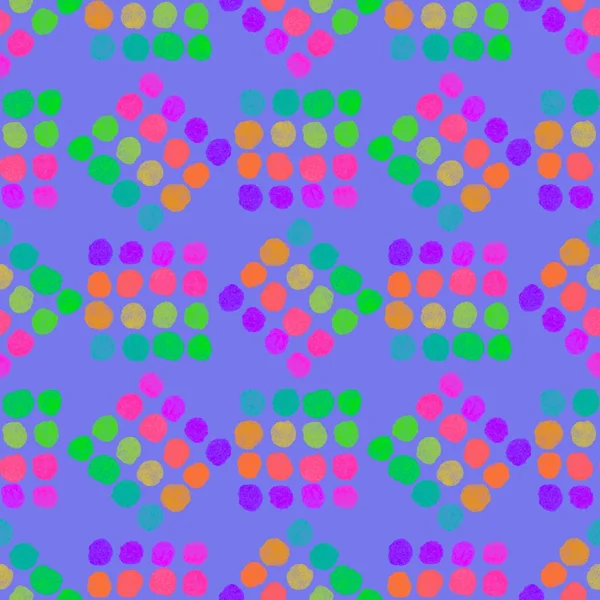 Watercolor Polka Dots Seamless Circle Geometric Pattern Kids Clothes Print — Fotografia de Stock
