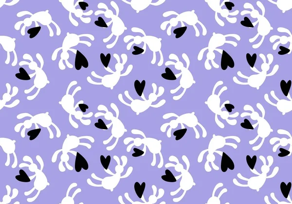 Cartoon Rabbit Seamless New Year 2023 Pattern Kids Clothes Print — Fotografia de Stock