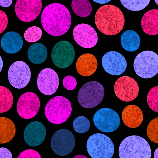 Abstract Circle Seamless Watercolor Polka Dots Pattern Fabrics Wrapping Paper — Stockfoto