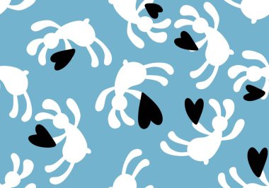 2023 model çizgi film tavşanı çocuk kıyafetleri, aksesuarlar, defterler, kumaşlar ve Noel ambalajları. Yüksek kaliteli illüstrasyon