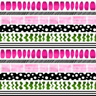 Watercolor geometric ethnic seamless polka dots pattern for wrapping paper and clothes print and kids accessories and fabrics and kitchen textiles and linens and packaging. High quality illustration