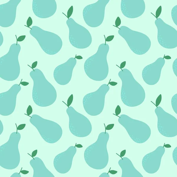 Autumn Harvest Seamless Cartoon Doodle Pears Pattern Wrapping Paper Kids — Zdjęcie stockowe