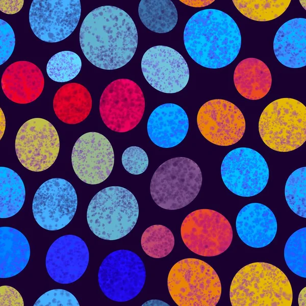 Abstract circle seamless watercolor polka dots pattern for fabrics and wrapping paper and kids clothes print and school accessories and study notebooks and textiles. High quality illustration