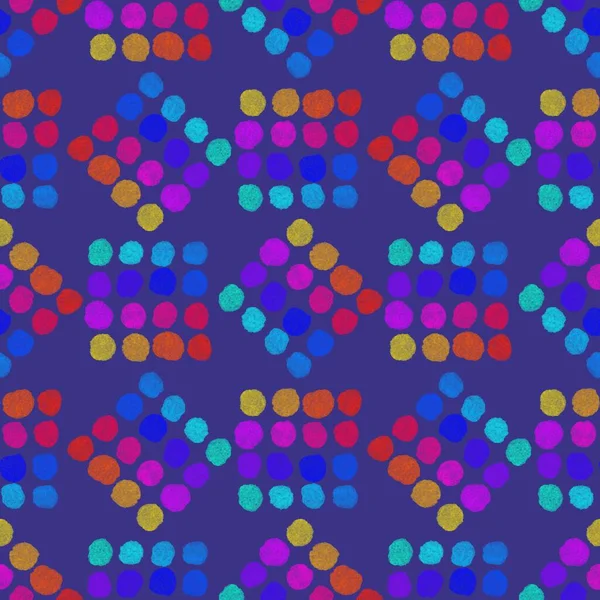 Watercolor Polka Dots Seamless Circle Geometric Pattern Kids Clothes Print — Zdjęcie stockowe