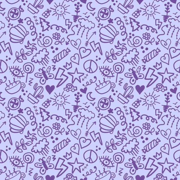 Chalkboard doodle cartoon seamless back to school pattern for kids clothes print and wrapping paper and accessories and study notebooks and fabrics fabrics. High quality illustration