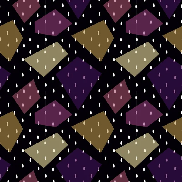 Geometric Water Rain Drops Seamless Pattern Kids Clothes Print Fabrics — Fotografia de Stock