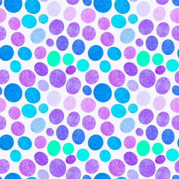 Abstract Circle Seamless Watercolor Polka Dots Pattern Fabrics Wrapping Paper — Foto de Stock