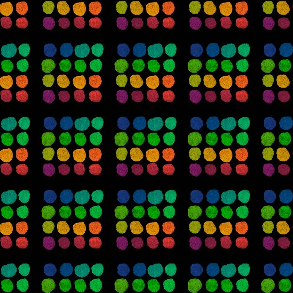 Watercolor Polka Dots Seamless Circle Geometric Pattern Kids Clothes Print — Zdjęcie stockowe