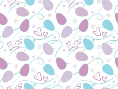 Easter eggs seamless spring pattern for kids clothes print and accessories and notebooks and wrapping paper and fabrics and kitchen. High quality illustration