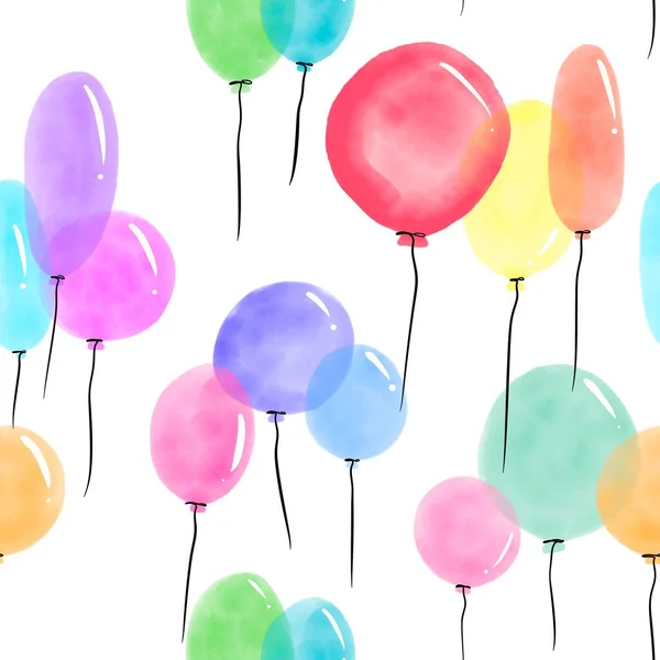Suluboya Şenlik Balonları Ambalaj Kağıtları Tatil Aksesuarları Kumaşlar Çarşaflar Ambalajlar — Stok fotoğraf