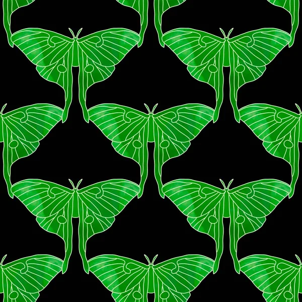 Summer Abstract Geometric Seamless Butterfly Moth Pattern Wrapping Paper Kids — Stock Photo, Image