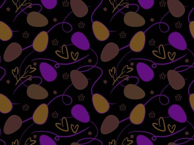 Easter eggs seamless spring pattern for kids clothes print and accessories and notebooks and wrapping paper and fabrics and kitchen. High quality illustration