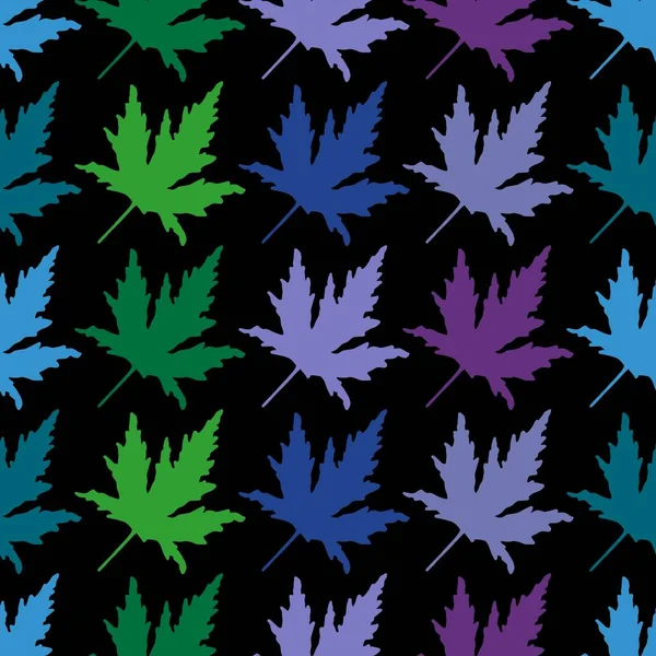 Autumn Cartoon Doodle Seamless Maple Leaves Pattern Wrapping Paper Clothes — Stock Fotó