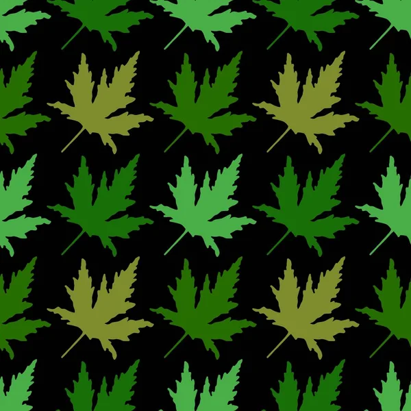 Autumn Cartoon Doodle Seamless Maple Leaves Pattern Wrapping Paper Clothes — Photo