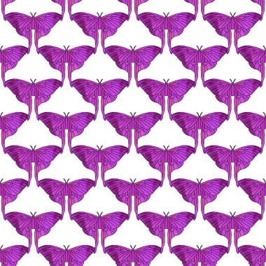 Kağıt ambalajı için soyut geometrik dikişsiz kelebek deseni ve çocuk giysisi baskısı, bahar aksesuarları, kumaşlar, çarşaflar ve mutfak tekstili. Yüksek kaliteli illüstrasyon