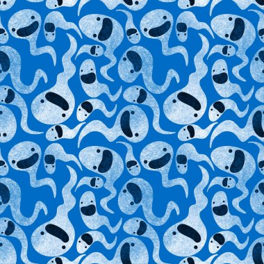 Cadılar Bayramı hayaletleri, ambalajsız kawaii desenli ambalaj kağıtları ve çocukların giysi baskıları, aksesuarlar, çarşaflar, kumaşlar ve hediye kutuları. Yüksek kaliteli illüstrasyon