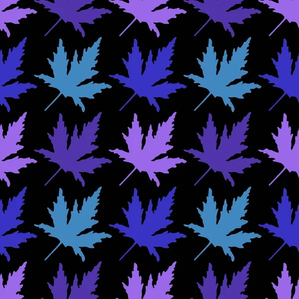 Autumn Cartoon Doodle Seamless Maple Leaves Pattern Wrapping Paper Clothes —  Fotos de Stock