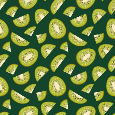 Yaz meyvesiz kivi desenli ambalaj kağıdı ve çocuk giysileri, kumaşlar, aksesuarlar, mayolar ve mutfak tekstili. Yüksek kaliteli illüstrasyon