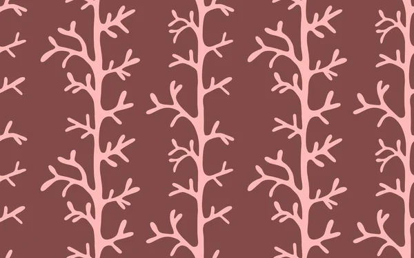 Flóra Abstraktní Větve Bezešvé Kopr Listy Vzor Pro Kuchyňské Textilie — Stock fotografie