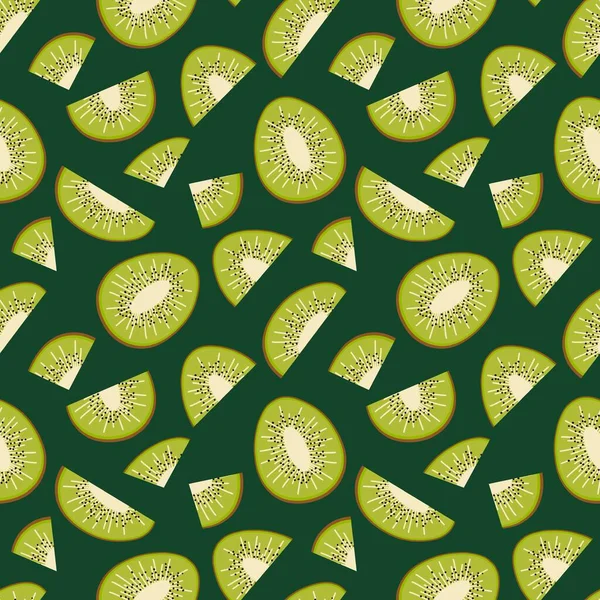 Padrão Kiwi Sem Costura Frutas Verão Para Papel Embrulho Roupas — Fotografia de Stock