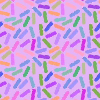 Doğum günü pastası desenleri ambalaj kağıdı ve çocuk giysileri baskısı, tatiller, kumaşlar, çarşaflar, hobiler ve mutfak tekstili için şenlikli şeker serpiştirir. Yüksek kaliteli illüstrasyon