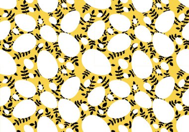 Paskalya yumurtaları, ambalaj kağıdı ve kıyafet baskısı için dikişsiz bahar yaprakları dizüstü bilgisayarlar, kumaşlar, çarşaflar, mutfak tekstilleri ve ambalajlar. Yüksek kaliteli illüstrasyon