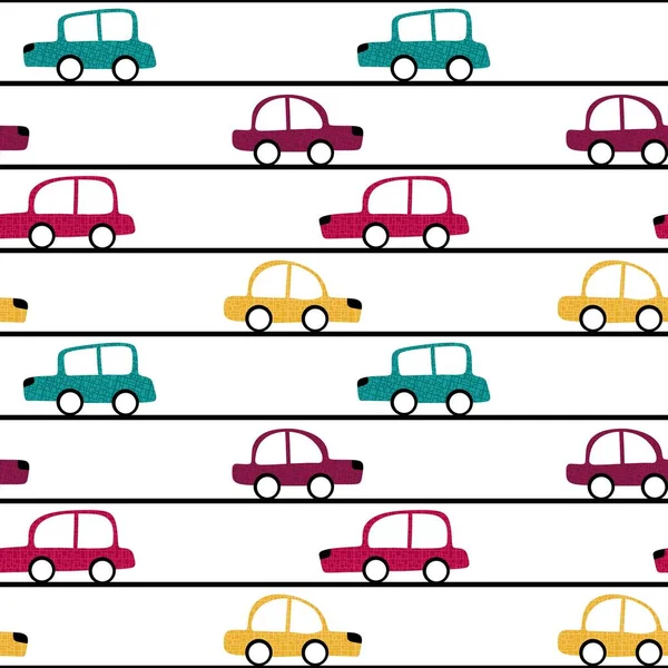 Patrón Carretera Juguetes Sin Costura Para Niños Para Papel Envolver —  Fotos de Stock