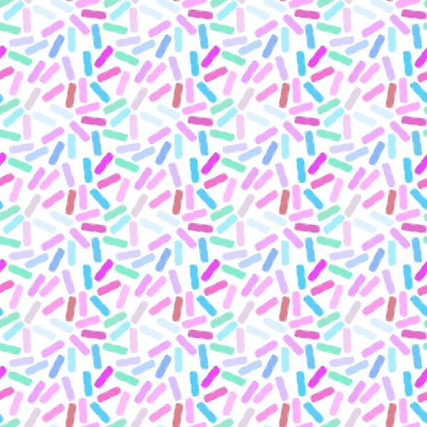 Festive sugar sprinkles seamless birthday cake pattern for wrapping paper and kids clothes print and holidays and fabrics and linens and hobbies and kitchen textiles. High quality illustration