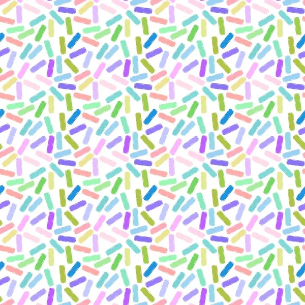 Festive sugar sprinkles seamless birthday cake pattern for wrapping paper and kids clothes print and holidays and fabrics and linens and hobbies and kitchen textiles. High quality illustration