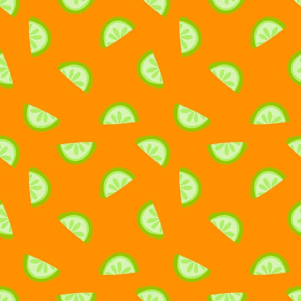 Plantaardige Naadloze Komkommer Patroon Voor Het Inpakken Van Papier Kinderen — Stockfoto