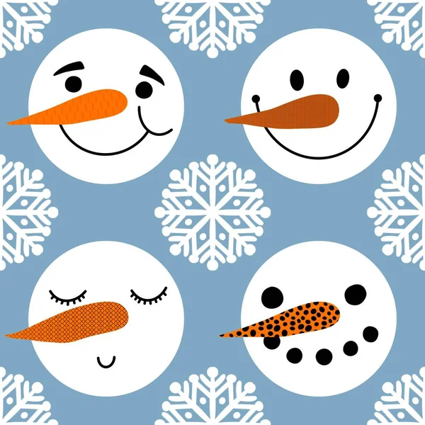 Winter Ijs Sneeuwpop Kerst Patroon Voor Het Inpakken Van Papier — Stockfoto
