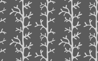 Flora soyut dalları, mutfak tekstil ürünleri, kumaşlar, çarşaflar, ambalaj kağıtları, giysi baskıları, not defterleri ve ambalajlar için dikişsiz dereotu yaprakları deseni. Yüksek kaliteli illüstrasyon