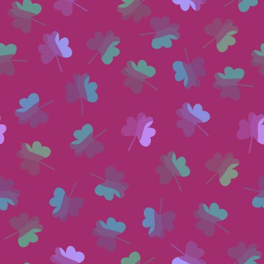 Cartoon clover floral seamless shamrock pattern for wrapping paper and kids clothes print and accessories and notebooks and fabrics and festive. High quality illustration