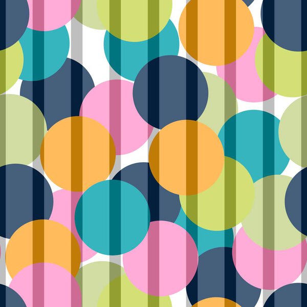 Festive confetti seamless polka dots circle pattern for wrapping paper and clothes print and kids accessories and Christmas gifts box and fabrics and linens. High quality illustration